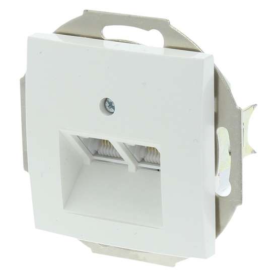 Afbeeldingen van M INB Contactdoos TE/DA Cat6a 2x8 tbv B S1 PW