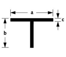 Afbeeldingen van T-prof alu brute 30x30x3mm 1m