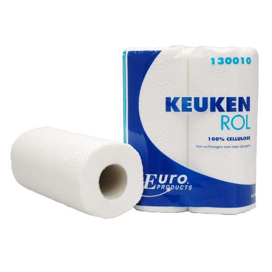 Afbeeldingen van KEUKENROL EURO CELLULOSE 2-LAAGS 50VEL 22X23
