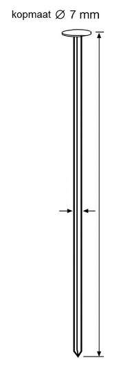 Afbeeldingen van Draadnagel 2.9mm 21° gegalv 50mm ds 4ml