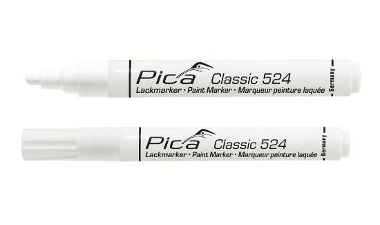 Afbeeldingen van Pica 524/52 Lakmarker 2-4mm ronde tip wit