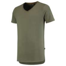 Afbeeldingen van Tricorp T-Shirt Premium V Hals Heren Army L