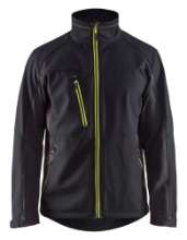 Afbeeldingen van Softshell Jack L Zwart/High Vis GeelL