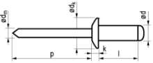 Afbeeldingen van BLINDKLINKNAGEL AL/ST BK 3.2X6