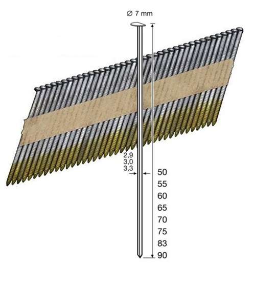 Afbeeldingen van Cl.head nail 2.8mm 34° ri nk 60mm ds5ml