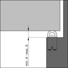 Afbeeldingen van Tochtband D-zwart 7,5 (grote kier)