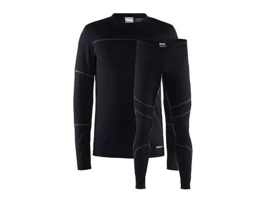 Afbeeldingen van CRAFT BASELAYER SET MEN BLACK/GRANIT L