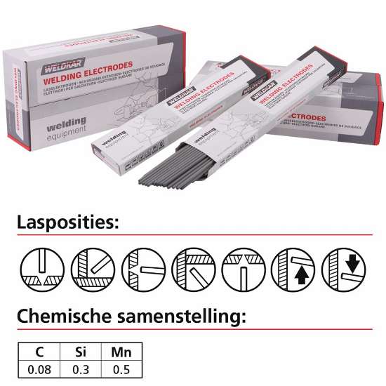 Afbeeldingen van Laselektroden WK E 6013-S, Ø 3.25 mm, 2 kg