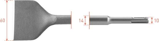 Afbeeldingen van SDS-plus spadebeitel, 60x250 (vpe 1)