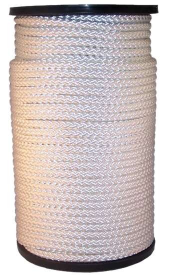 Afbeeldingen van NYLON KOORD GEVLOCHTEN MET KERN WIT 200M 4MM