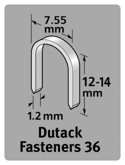 Afbeeldingen van Niet serie 36 cnk 12mm blister/1000 st.