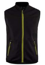 Afbeeldingen van Softshell bodywarmer L Zwart/High Vis Geels G