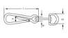 Afbeeldingen van Simplexhaak met wervel / DIN 5287 /  030 mm /