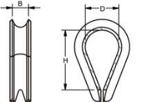 Afbeeldingen van Kous / 03-04 mm / RVS AISI 316