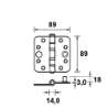 Afbeeldingen van AXA Scharnier/schijf/3mm/89x89skgongm/tgs