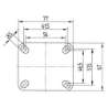 Afbeeldingen van Bokwiel flensplaat 100x32mm Max. 100kg