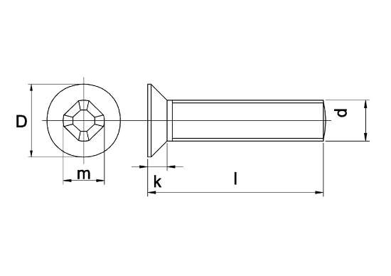 Afbeeldingen van Schroef DIN 965A A2 M 6 X 70 - 100