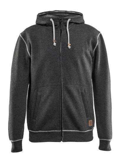 Afbeeldingen van HOODED SWEATSHIRT MET RITS ZWART MELEE XL 339