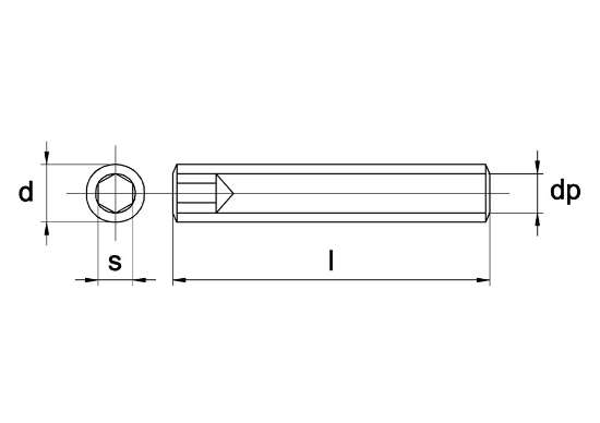 Afbeeldingen van Schroef Din 913 45H ZW M6 X 10-1000