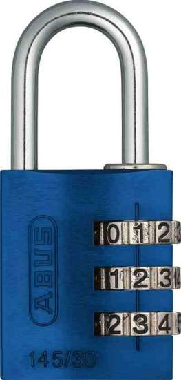 Afbeeldingen van Abus hangslot 145/30 blauw cijfercode