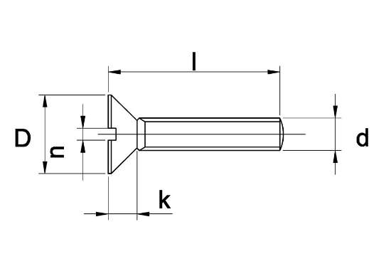 Afbeeldingen van Schroef DIN 963 A2 M 4 X 40 - 500