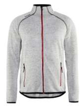 Afbeeldingen van VEST GEBREID 4942 - GRJS GEMELEERD/ROOD