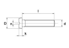 Afbeeldingen van Schroef DIN 84 A2 M 8 X 25 - 200