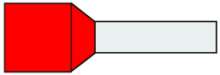 Afbeeldingen van Geïsoleerde Adereindhuls 1qmm Rood penlengte 