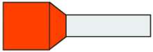Afbeeldingen van Geïsoleerde Adereindhuls 4qmm Oranje penlengt