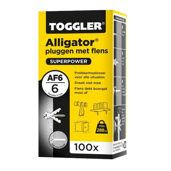 Afbeeldingen van ALLIGATOR PLUG AF6 GEEL (DOOS 100 PLUG)