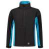 Afbeeldingen van SOFTSHELL BICOLOR BLACKTURQUOISE XXL