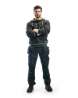 Afbeeldingen van HOODED SWEATSHIRT MET RITS ZWART MELEE XL 339