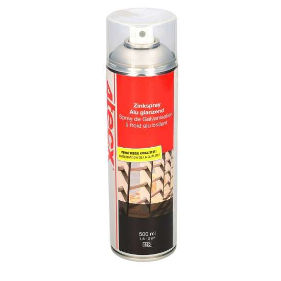 Afbeeldingen van 4Tecx Zinkspray aluminium glanzend 500ml