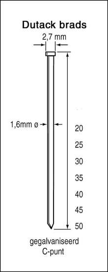 Afbeeldingen van Brad skn16 crvs 35 mm doos 2,50mille