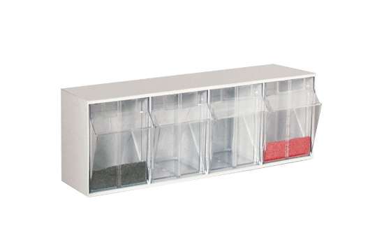 Afbeeldingen van REK MET 4 KANTELBARE BAKKEN 600X168X206MM