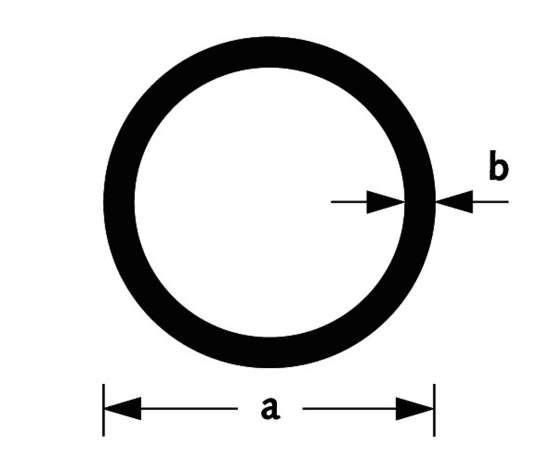 Afbeeldingen van Buis rond alu brute 10x1mm 1m