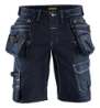 Afbeeldingen van Short denim stretch X1900 C56 Marineblauw/Zwa