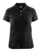 Afbeeldingen van Dames poloshirt piqué XXL Zwart/DonkergrijsGr