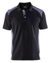 Afbeeldingen van Poloshirt piqué L Zwart/Grijs