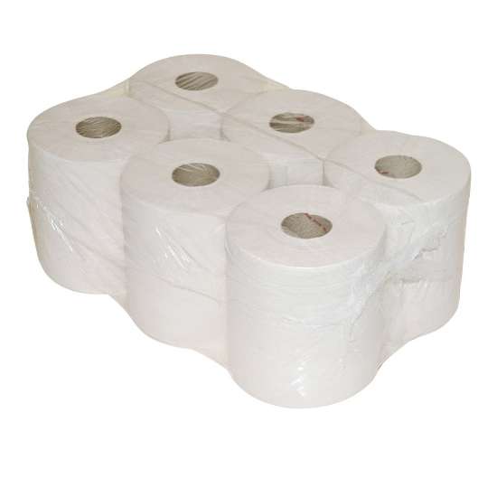 Afbeeldingen van Poetspapier midi 1-laags wit 19,5cm x 270m