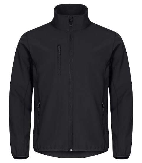 Afbeeldingen van CLASSIC SOFTSHELL JACKET HEREN ZWART XL