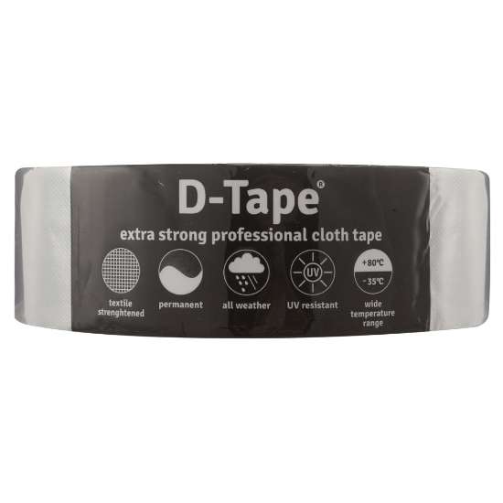 Afbeeldingen van Buisomwikkeltape 50mmx50m Duct pro grijs high