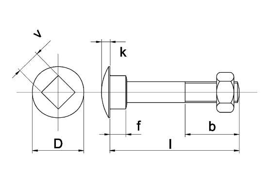 Afbeeldingen van Bout Din 603/555 EV M 6 X 50 - 200