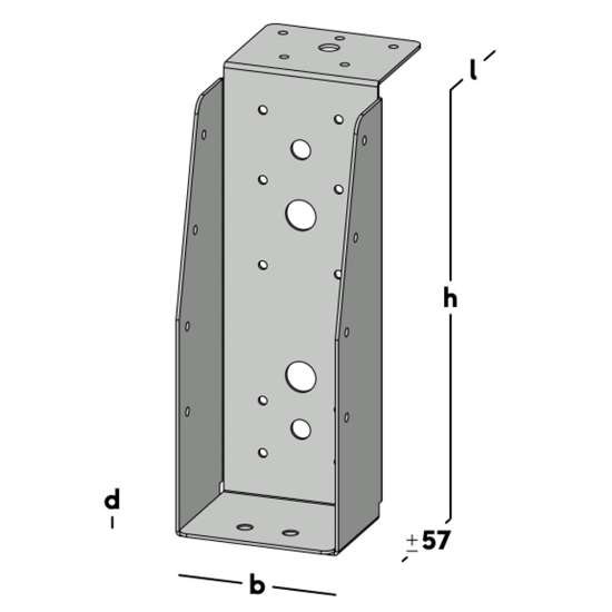 Afbeeldingen van GB Balkdrager GBS-LL 71x196 1,5 SV