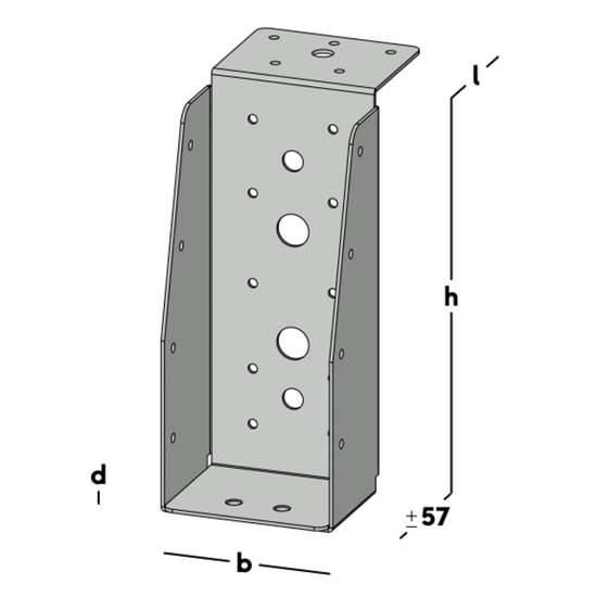 Afbeeldingen van GB Balkdrager GBS-LL 71x171 1,5 SV
