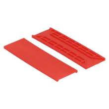 Afbeeldingen van Kunststof Tunnelblokje 30x3mm rood 100 stuks