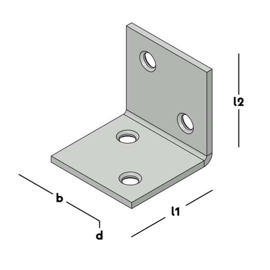 Afbeeldingen van GB Versterkingshoek 30x30 30x2 SV