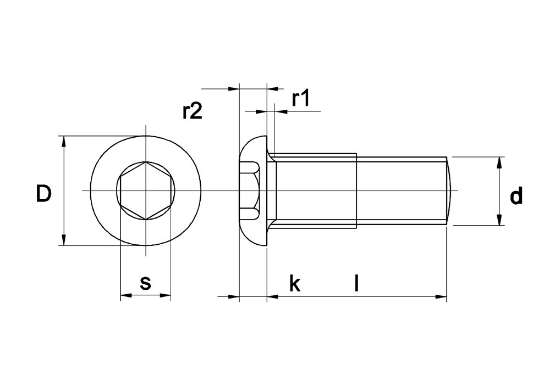 Afbeeldingen van Bout ISO 7380 10.9 EV M 12 X 35-100