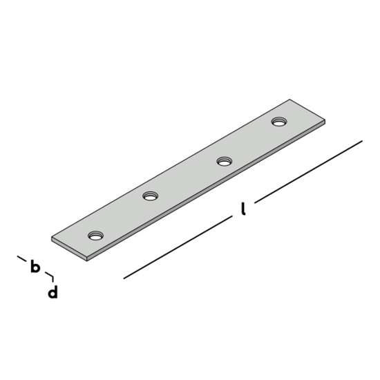 Afbeeldingen van GB Verbindingsplaat 135 20x2 ZM