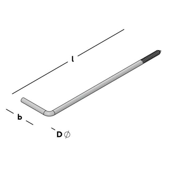 Afbeeldingen van GB Kozijnanker 200x50 Ø6 VD